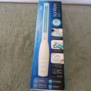 Ion UV Sanitizer Light Wand 13" Cordless White Rechargeable